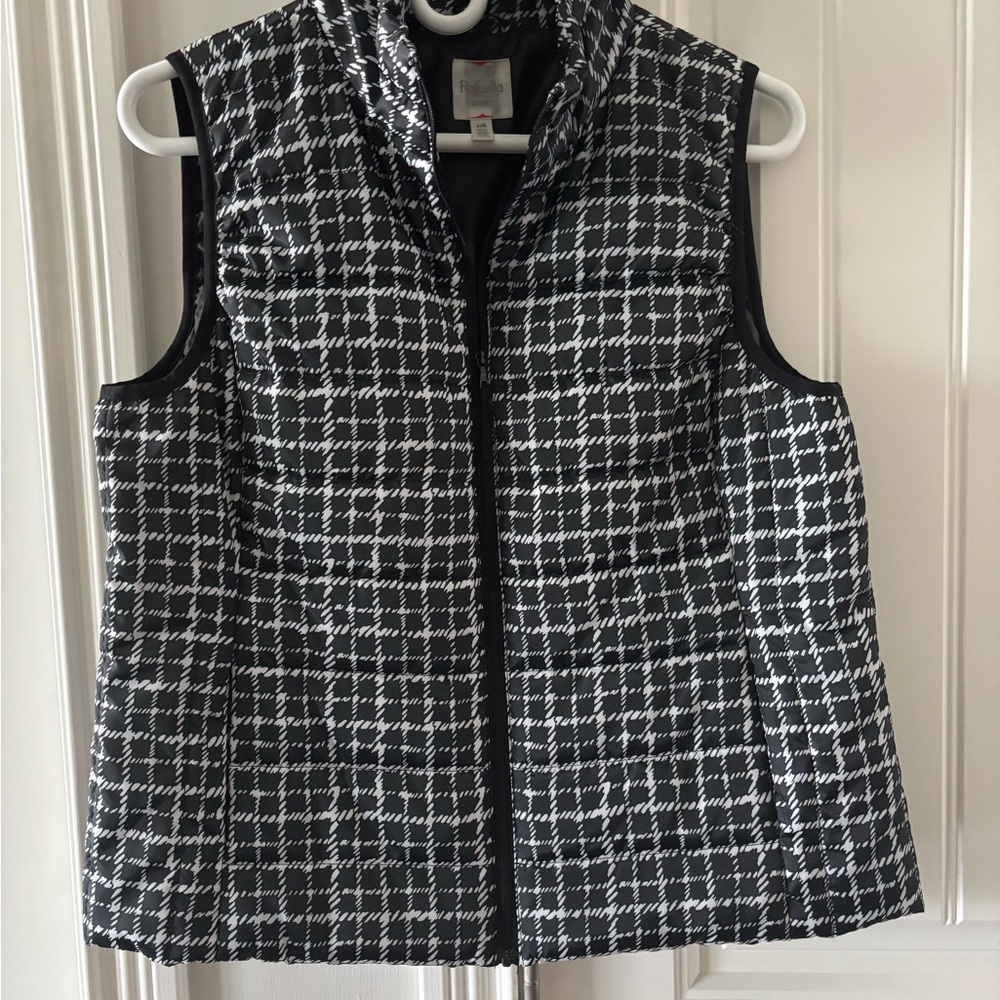 Rafaella Black and White Patterned Vest